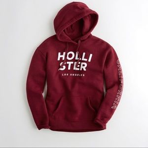 Hollister Red Logo Hoodie
